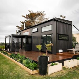 luxury 40ft prefab container house with easy folding sandwich panels.