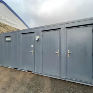 toilet block + shower 24 x 9 ft | 4 + 1 toilet | separate shower room